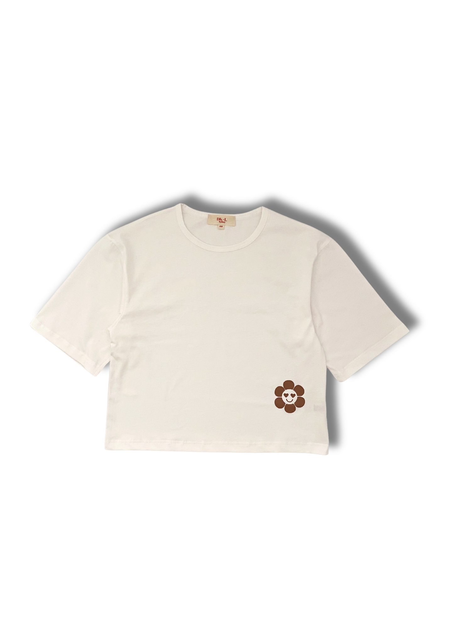 Relaxed Boxy Crop Tee Natural