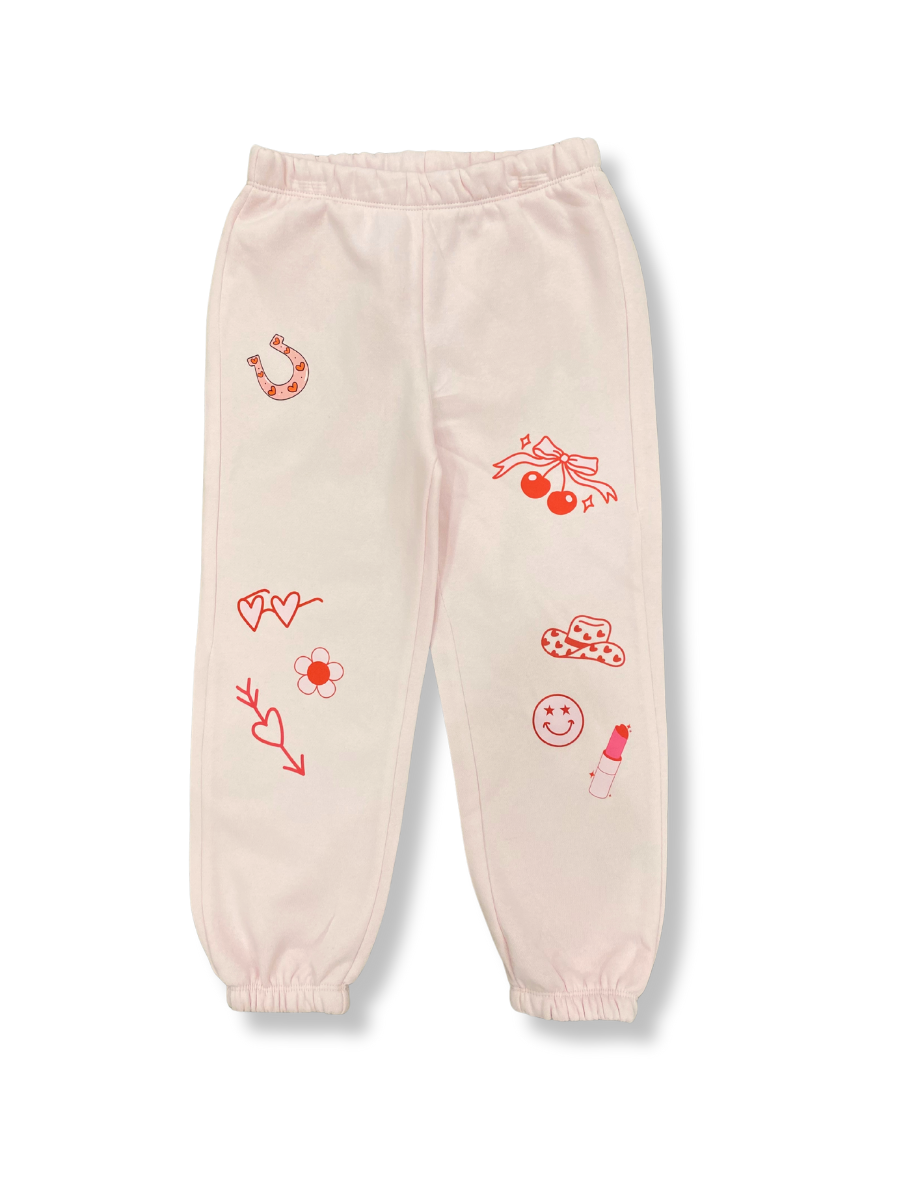 Tattoo Sweetness Track Pants Pink