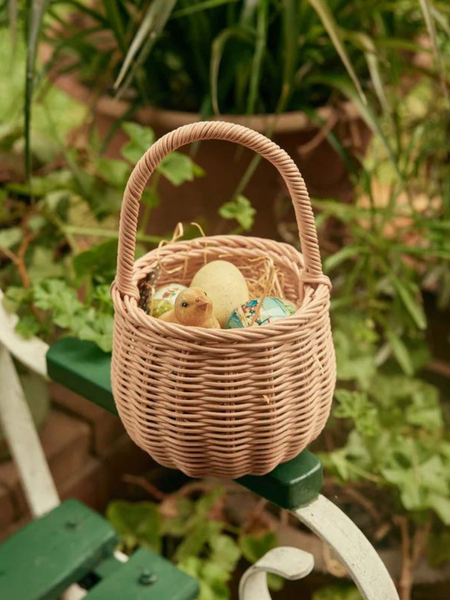 Rattan Berry Basket Rose