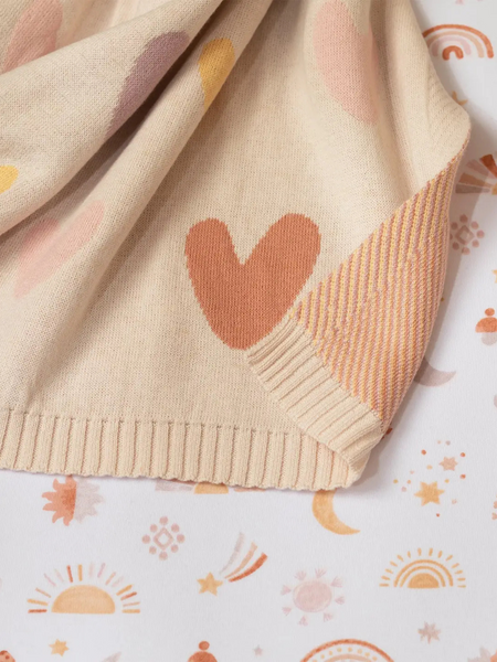 Bohemian Bliss Hearts - Jacquard Blanket