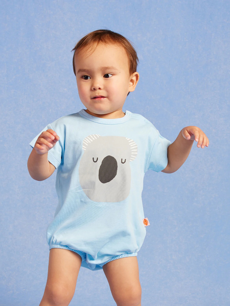 Koala Blue Short Sleeve Bodysuit