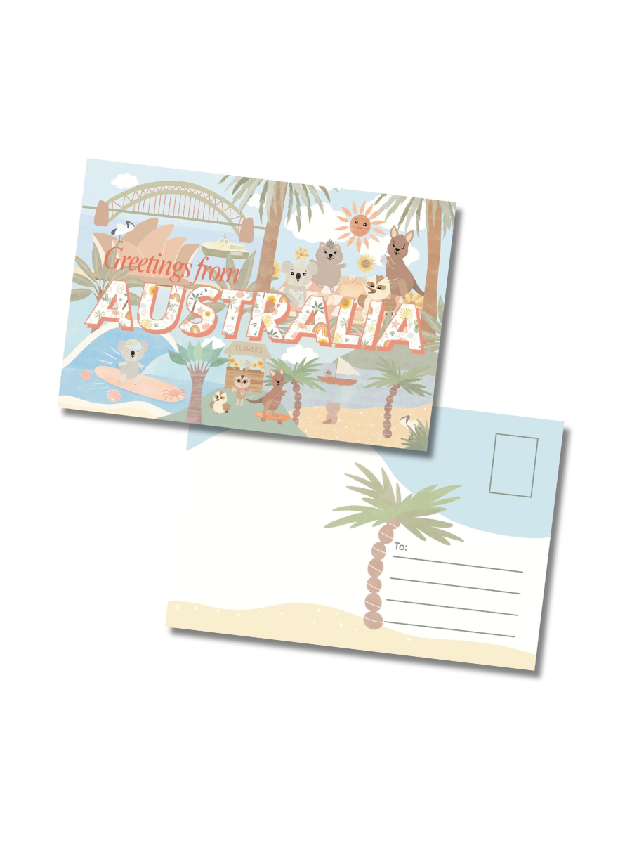 Greetings From Australia Postcard