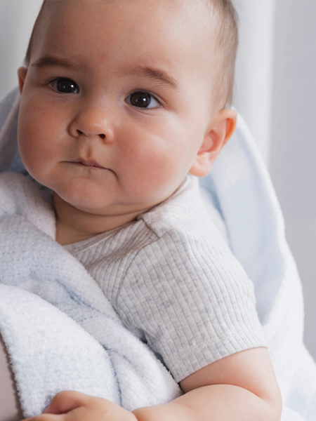 Chenille Checkered Blanket - Blue