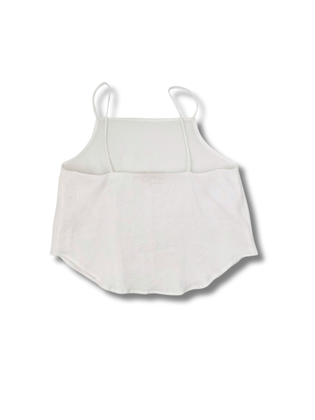 Saint Tropez Linen Cami Top - Vivid White
