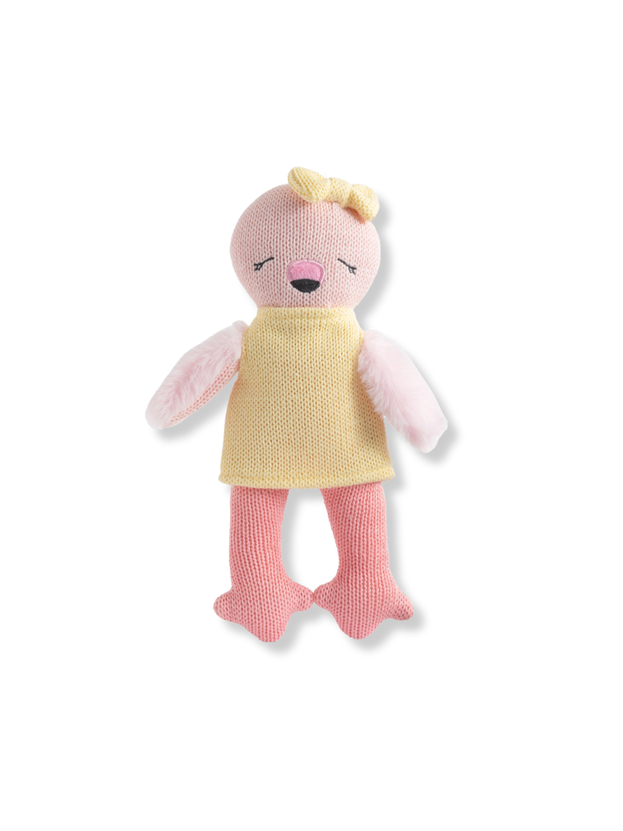 Freya The Flamingo  Knitted Animal