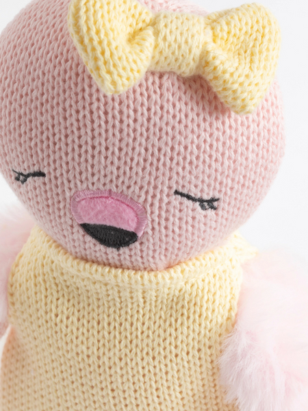 Freya The Flamingo  Knitted Animal