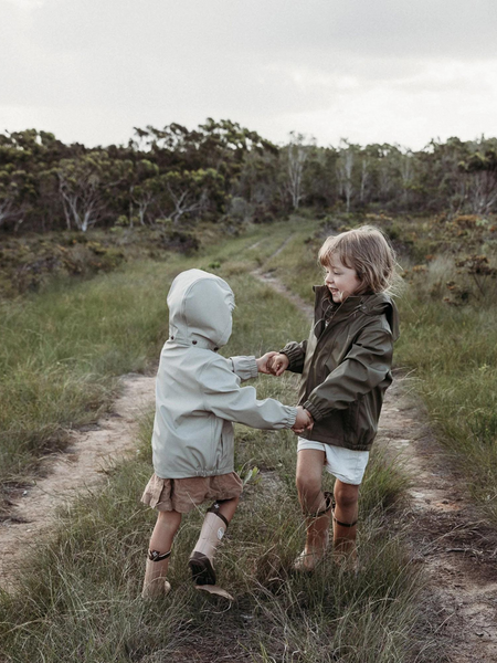 Recycled Rain Jacket  Tan