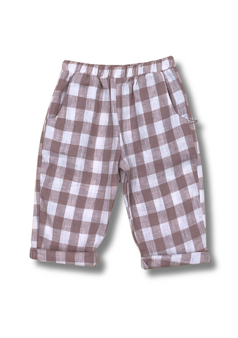 Baby Gingham Slacks Blush