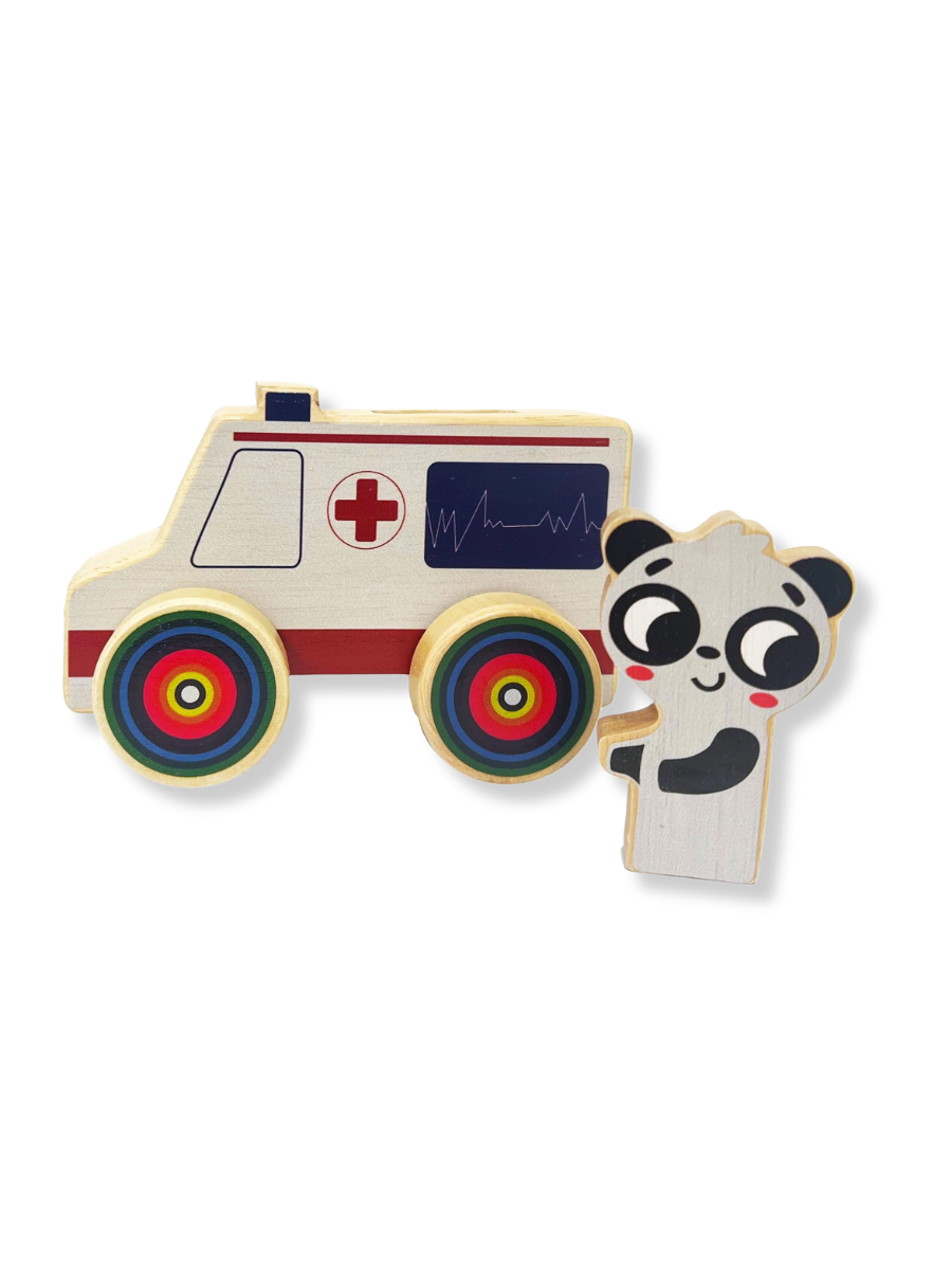 Mini Emergency Vehicle Animals - Ambulance