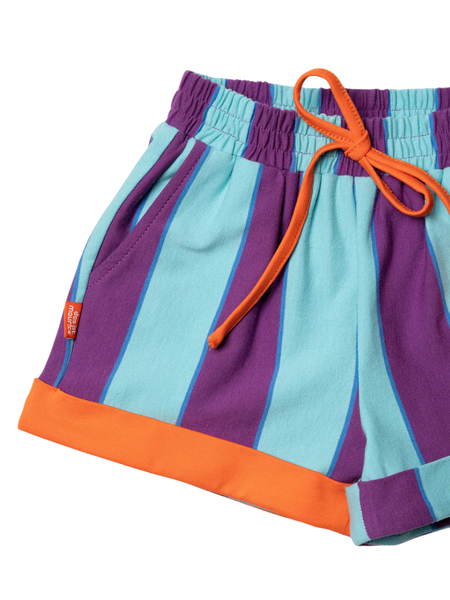 Shorts Purple & Aqua Stripes