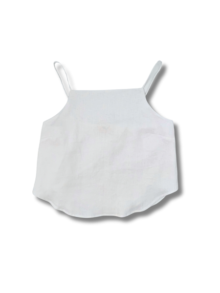 Saint Tropez Linen Cami Top - Vivid White