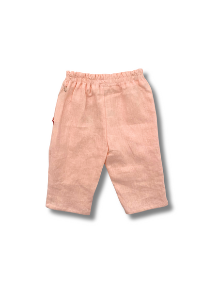 Saint-Tropez Pure Linen Slacks- Gelato Pink
