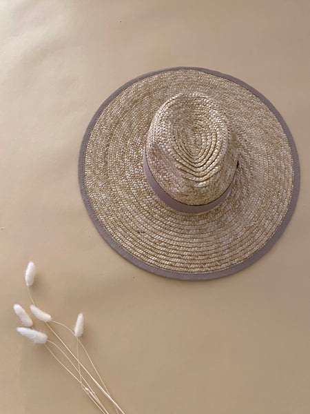 Millie Wide Brim Hat Cacao Ribbon