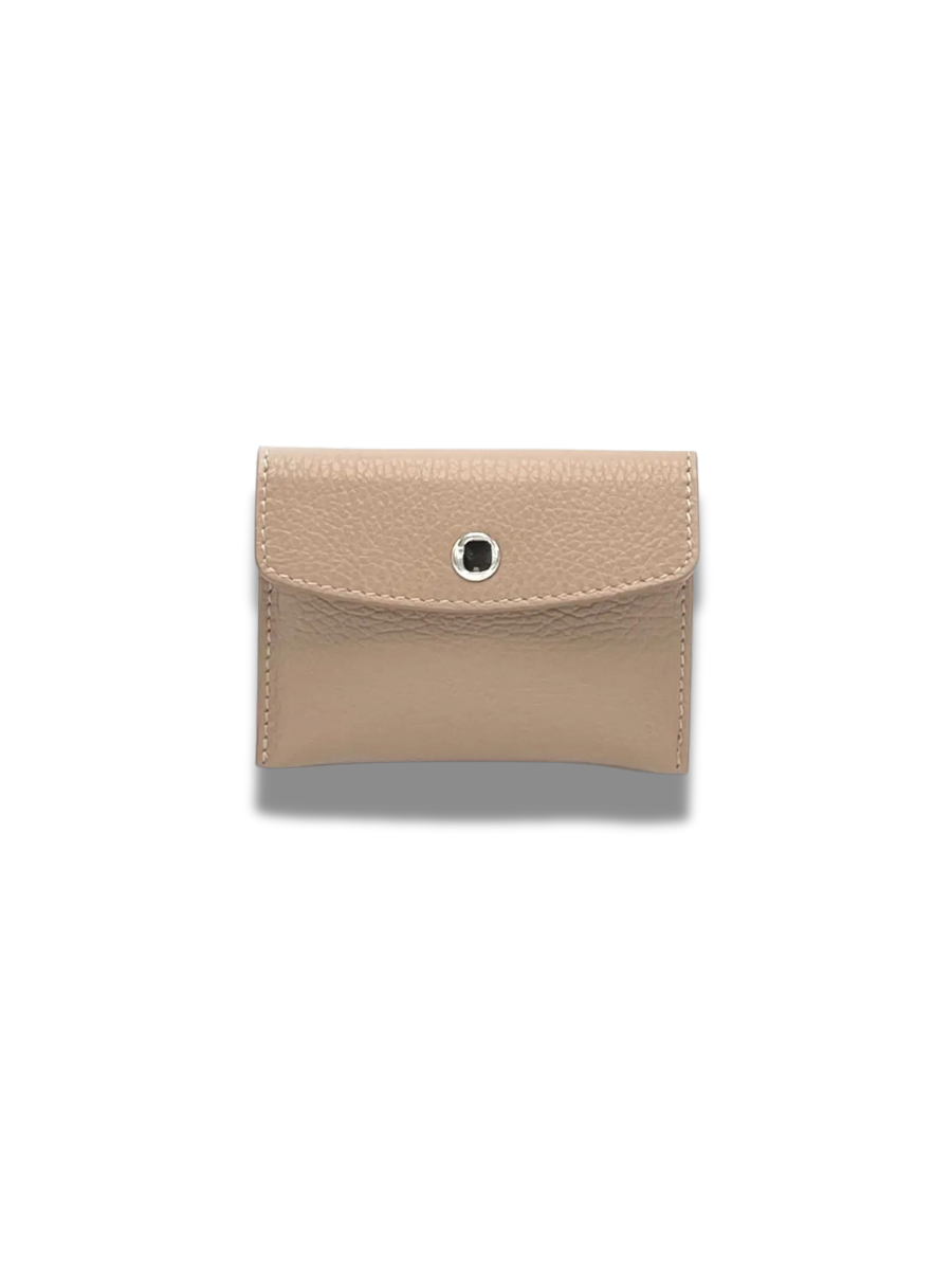 Gia Leather Coin & Card Purse - Antique Pink
