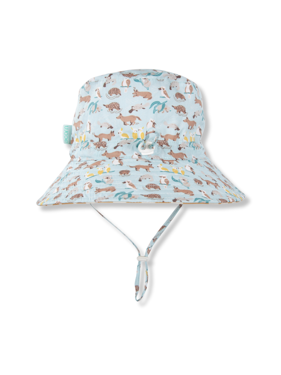 Aussie Bush Friends Wide Brim Bucket Hat