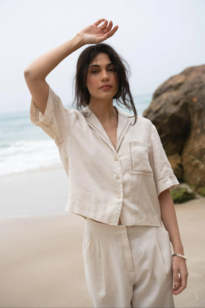 Quinn Linen Shirt - Chalk
