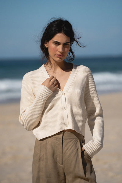 Bailey Cotton Cardigan - Cream