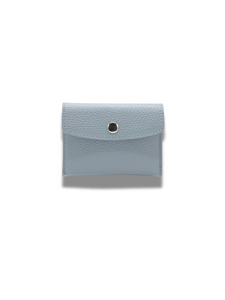 Gia Leather Coin & Card Purse - Powder Blue