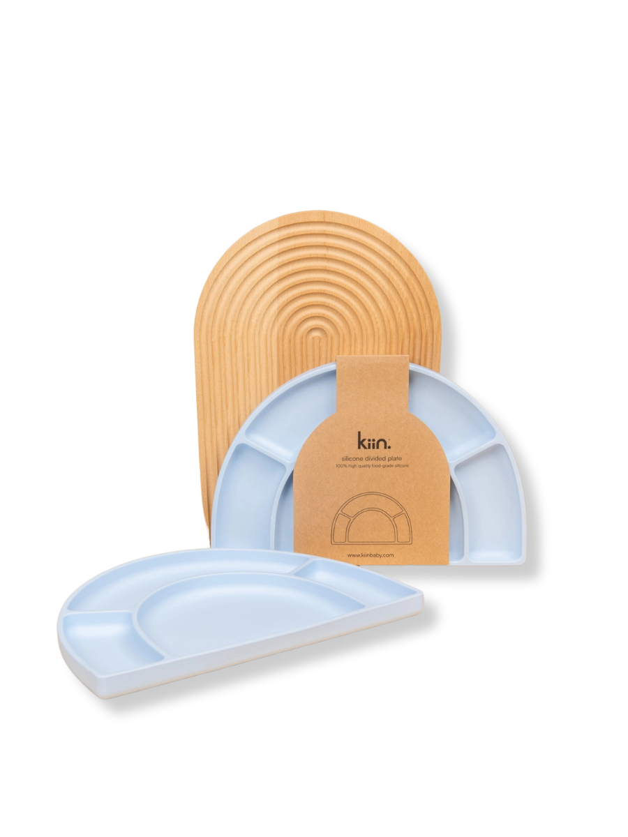 Silicone Divided Plate Pastel Sky