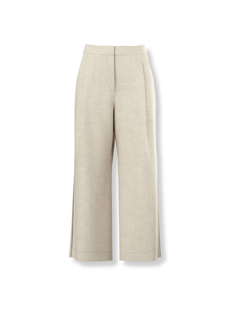 Rika Linen Pants - Chalk