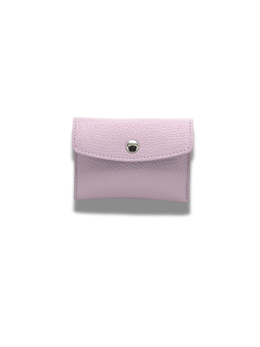 Gia Leather Coin & Card Purse - Lilac