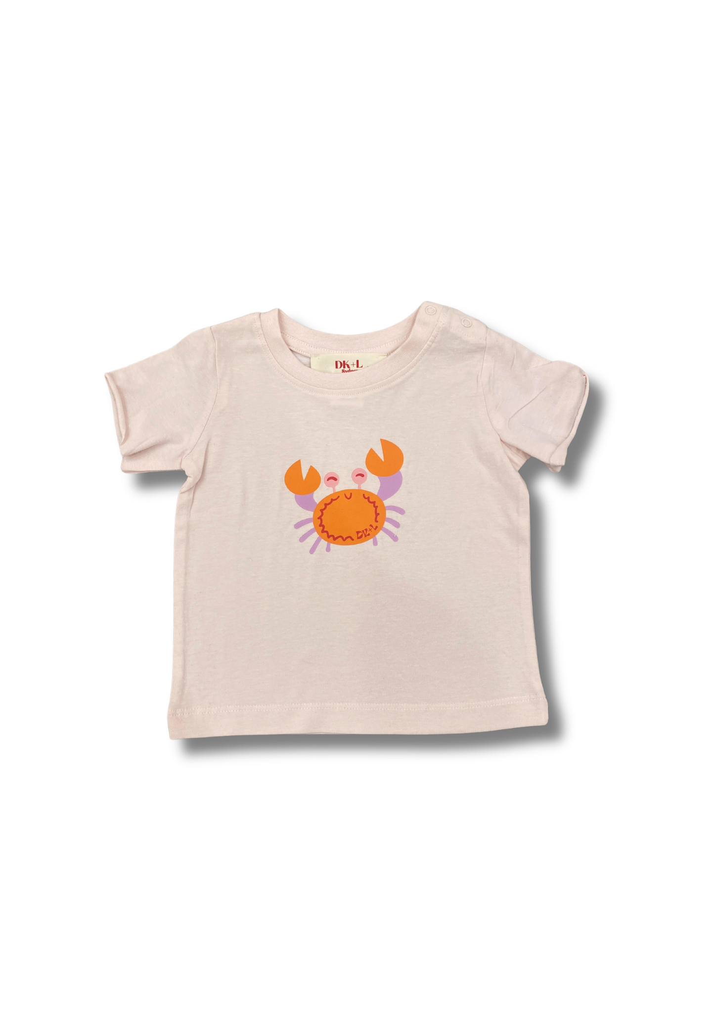 Happy Crab Baby Tee - Pink