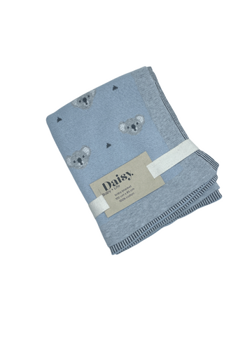Koala Baby Blanket  Blue