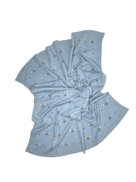 Koala Baby Blanket  Blue