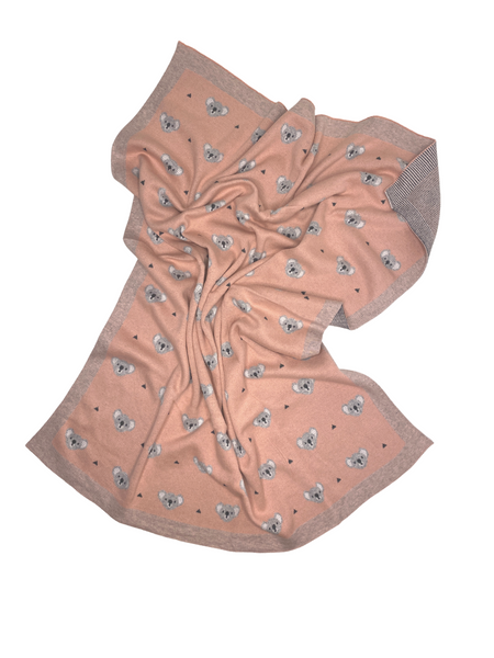 Koala Baby Blanket  Pink