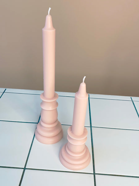 Elegant Pillar Candle Pink 20cm