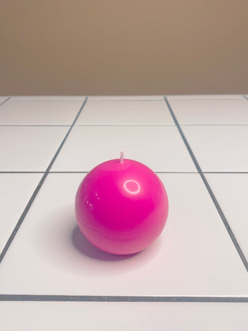 Spherical Candle Fuschia